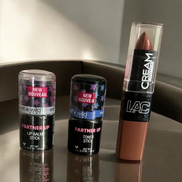 Wet n Wild Other - L.A. Colors Matte Lipstick Moisturizing Matte Latte ,Toner Stick, Lip Balm Peach